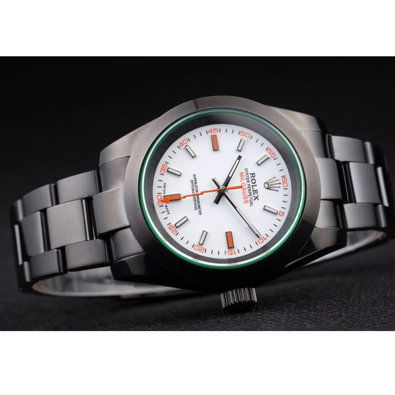 Good Copy Rolex Watches Milgauss Saphire Rolex Tinted Dial Pro-Hunter Green White 0526